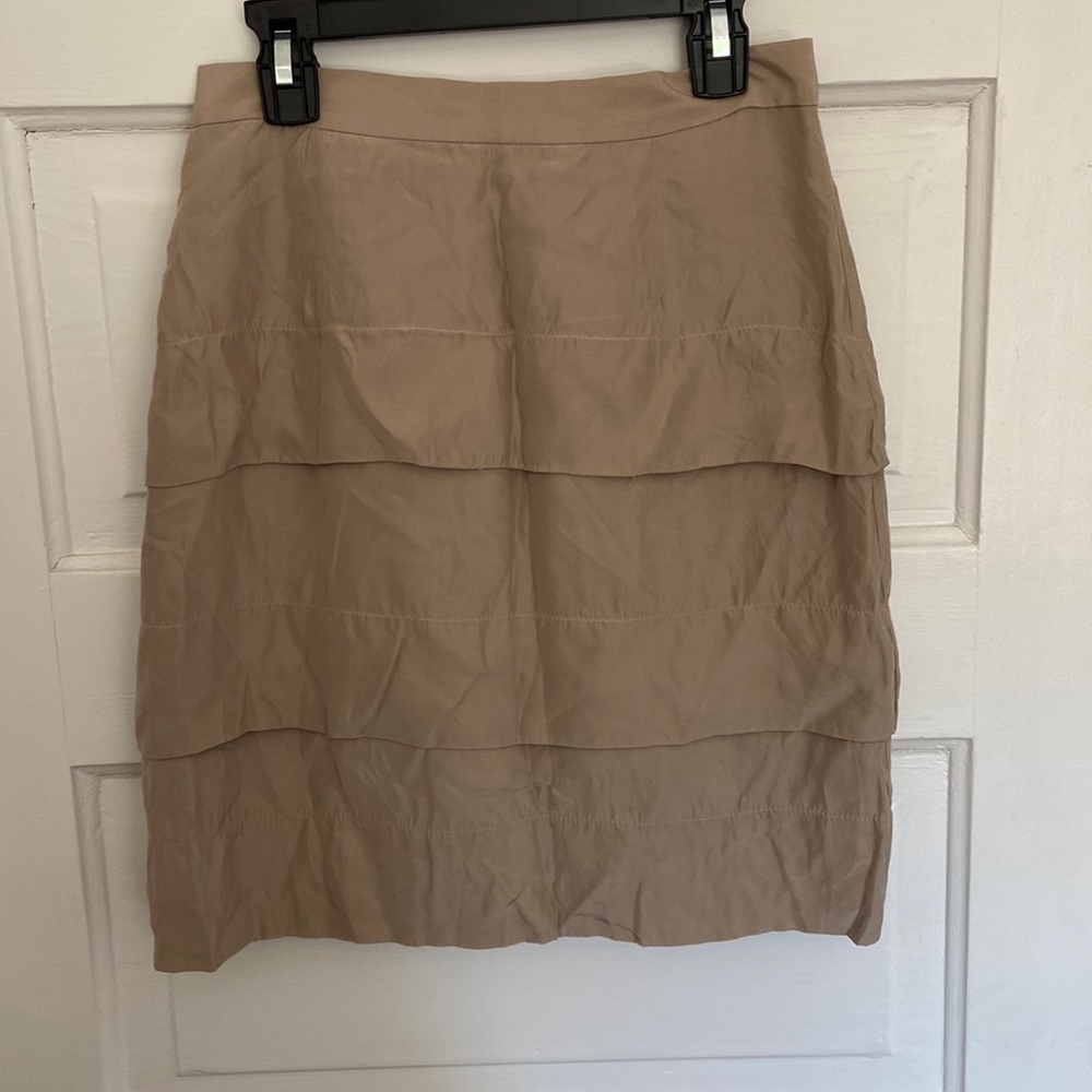Kyumi silk pencil skirt with pleat detail, sizes 0 and 2